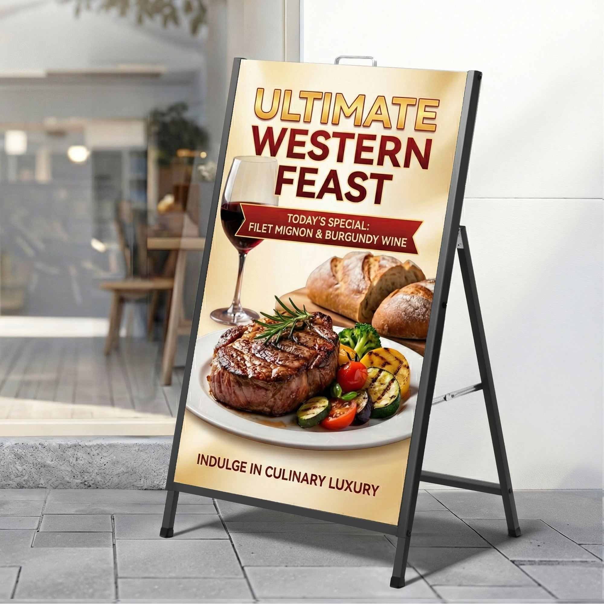 A1 Frame Sign Stand Single Sided Poster Display Board Outdoor Advertising 60x90cm-Commercial > Commercial Others > Office Supplies-PEROZ Accessories