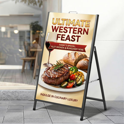 A1 Frame Sign Stand Single Sided Poster Display Board Outdoor Advertising 60x90cm-Commercial > Commercial Others > Office Supplies-PEROZ Accessories