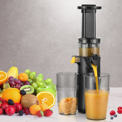 Devanti Slow Juicer Cold Press Fruit Juice Extractor 130W Black-Appliances &gt; Kitchen Appliances-PEROZ Accessories