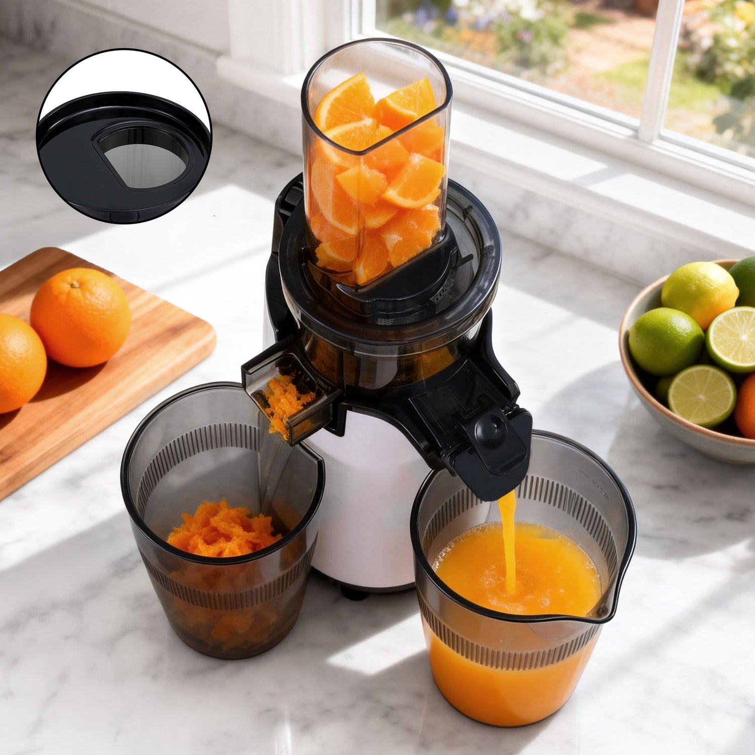 Devanti Slow Juicer Cold Press Fruit Juice Extractor 130W White-Commercial > Commercial Others > Distilling &amp; Brewing-PEROZ Accessories