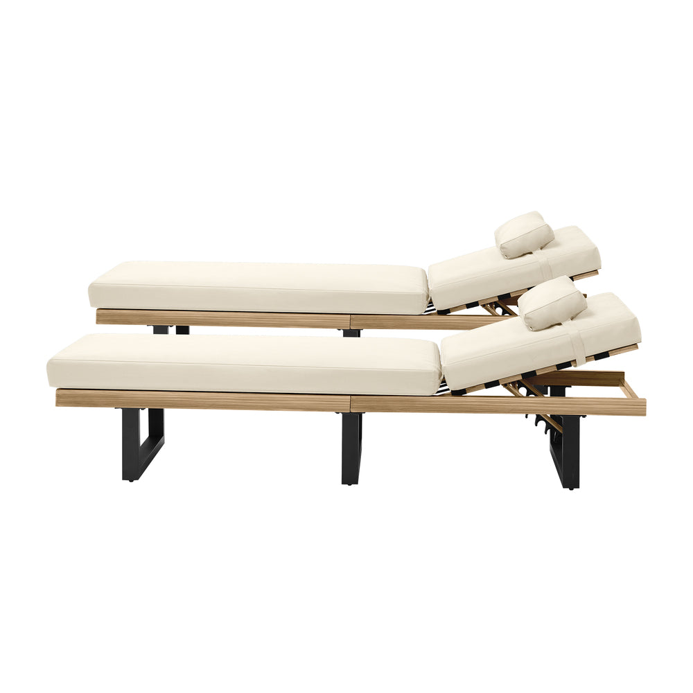 Livsip 2X Sun Lounge Outdoor Lounger Patio Furniture Setting Day Bed Garden-Sun Lounge-PEROZ Accessories