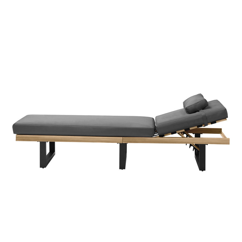 Livsip Sun Lounge Outdoor Lounger Day Bed Garden Patio Furniture Setting Grey-Sun Lounge-PEROZ Accessories