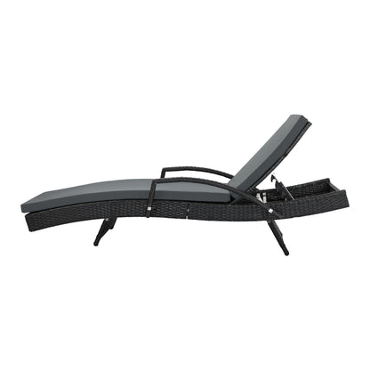 Livsip Sun Lounger Wicker Lounge Outdoor Furniture Patio Set Day Bed Cushion 2X-Sun Lounges-PEROZ Accessories