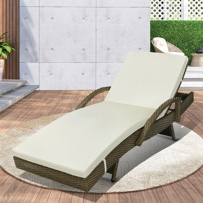 Livsip Sun Lounger Wicker Lounge Day Bed Sofa Outdoor Patio Set Pool Furniture-Sun Lounges-PEROZ Accessories