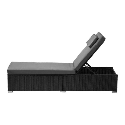 Livsip Sun Lounge Wicker Lounger Patio Furniture Outdoor Setting Day Bed-Sun Lounge-PEROZ Accessories