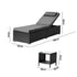 Livsip Sun Lounge Wicker Lounger Table Patio Furniture Outdoor Setting Day Bed-Sun Lounges-PEROZ Accessories