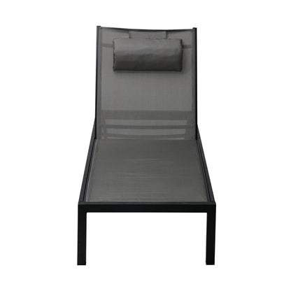 Livsip Sun Lounge with Aluminium Frame and Wheels Removable Day Bed Outdoor Furniture Garden Patio Lounge-Sun Lounge-PEROZ Accessories