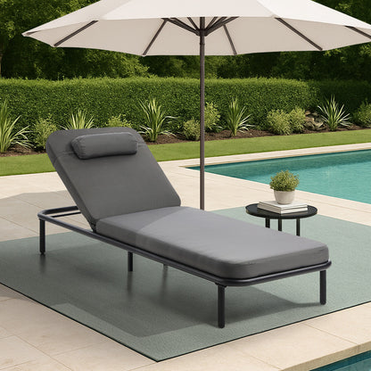 Livsip Sun Lounge Outdoor Patio Furniture Setting Grey-Sun Lounge-PEROZ Accessories