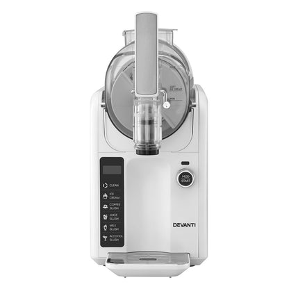 Devanti 5in1 Slushie Machine Ice Cream Maker 2L White-Appliances > Kitchen Appliances > Ice Makers-PEROZ Accessories