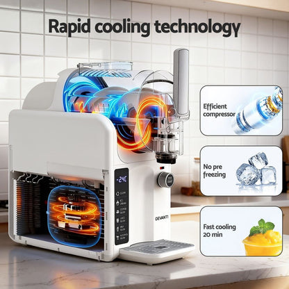 Devanti 5in1 Slushie Machine Ice Cream Maker 2L White-Appliances > Kitchen Appliances > Ice Makers-PEROZ Accessories