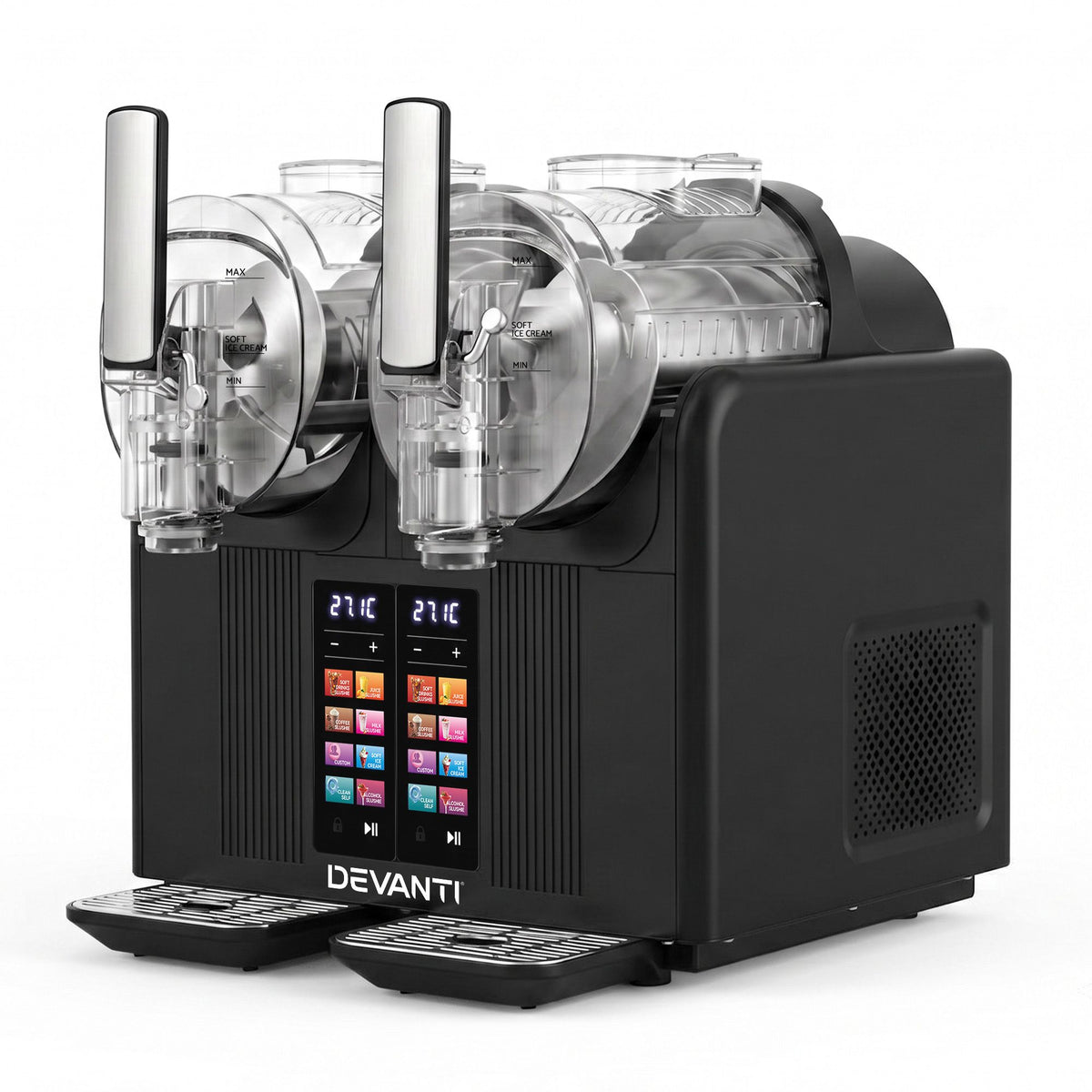Devanti Slushie Machine 4L Dual Tanks Frozen Drink Ice Cream Maker-Home &amp; Garden > Pool &amp; Accessories > Pool Covers &amp; Accessories-PEROZ Accessories