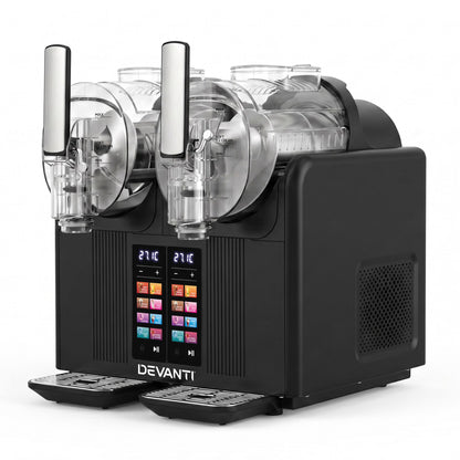 Devanti Slushie Machine 4L Dual Tanks Frozen Drink Ice Cream Maker-Home &amp; Garden > Pool &amp; Accessories > Pool Covers &amp; Accessories-PEROZ Accessories