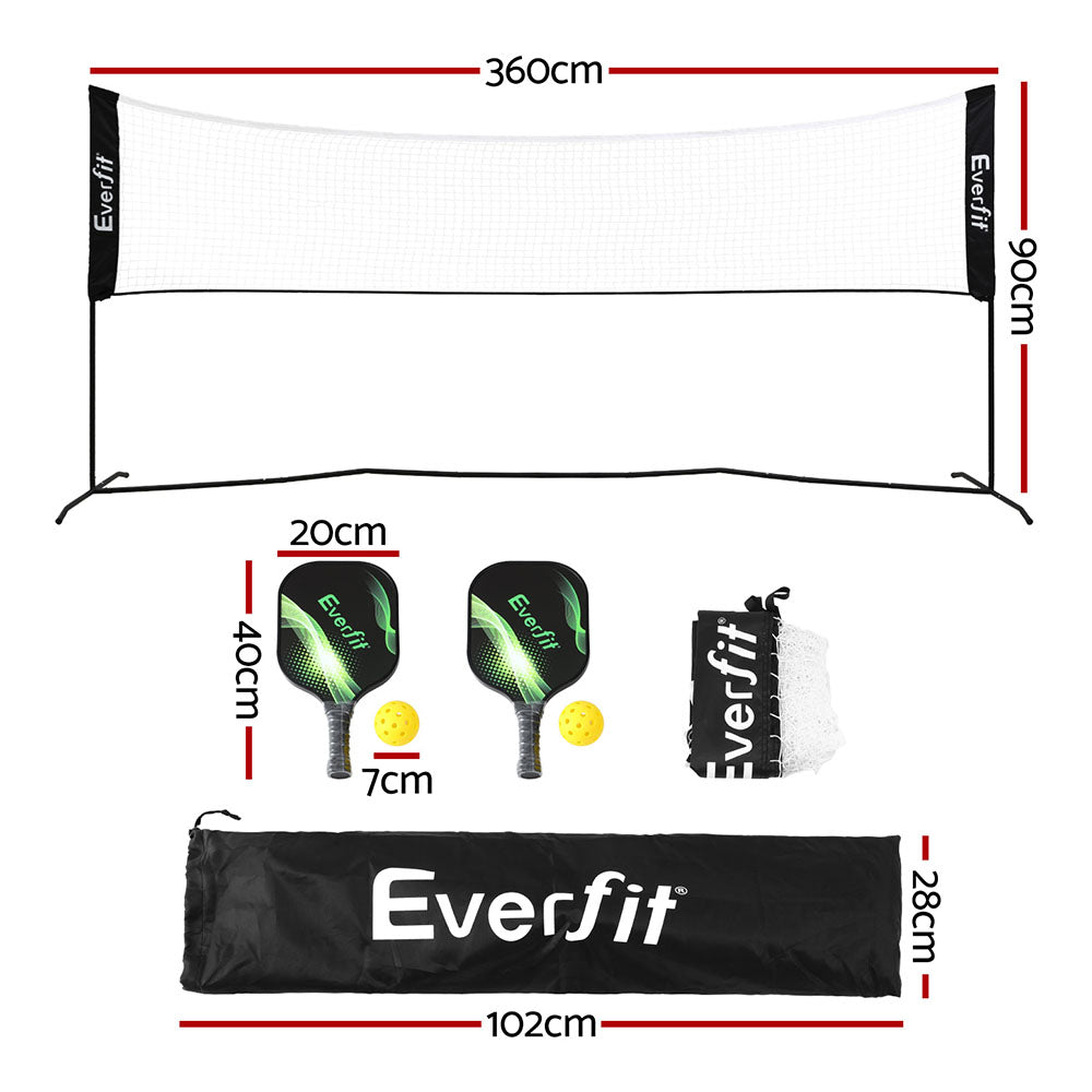 Everfit 3.6M Badminton Tennis Net Portable Volleyball Kit Adjustable Height-Sports &amp; Fitness &gt; Ball Sports &gt; Netball &amp; Netball Accessories-PEROZ Accessories