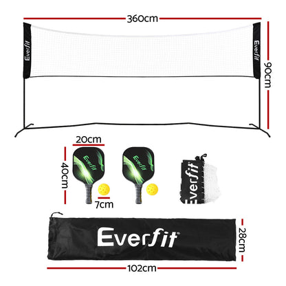 Everfit 3.6M Badminton Tennis Net Portable Volleyball Kit Adjustable Height-Sports &amp; Fitness &gt; Ball Sports &gt; Netball &amp; Netball Accessories-PEROZ Accessories