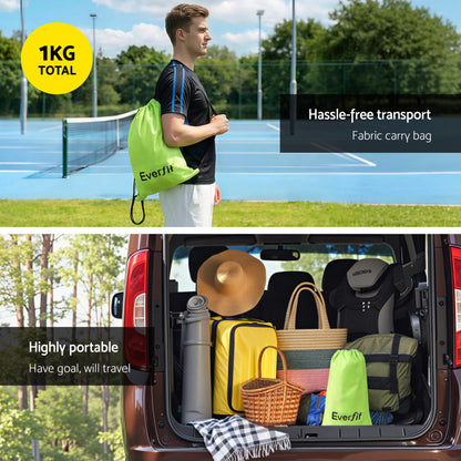 Everfit 3M Badminton Tennis Net Portable Volleyball Kit Yellow-Sports &amp; Fitness > Ball Sports > Netball &amp; Netball Accessories-PEROZ Accessories