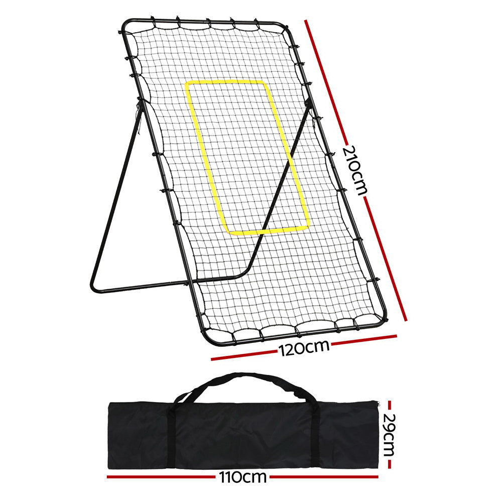 Everfit 7ft 2.1M Volleyball Net Football Baseball Goal Netting with Frame Angle Adjustable Rebounder-Sports &amp; Fitness > Ball Sports > Basketball &amp; Basketball Accessories-PEROZ Accessories