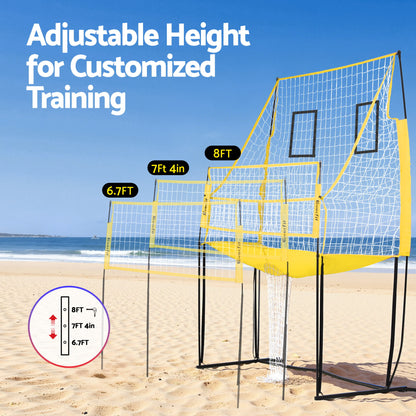 Everfit 8ft Volleyball Net Free-standing Adjustable Height Portable with Ball and Bag-Sports &amp; Fitness > Ball Sports > Soccer &amp; Soccer Accessories-PEROZ Accessories