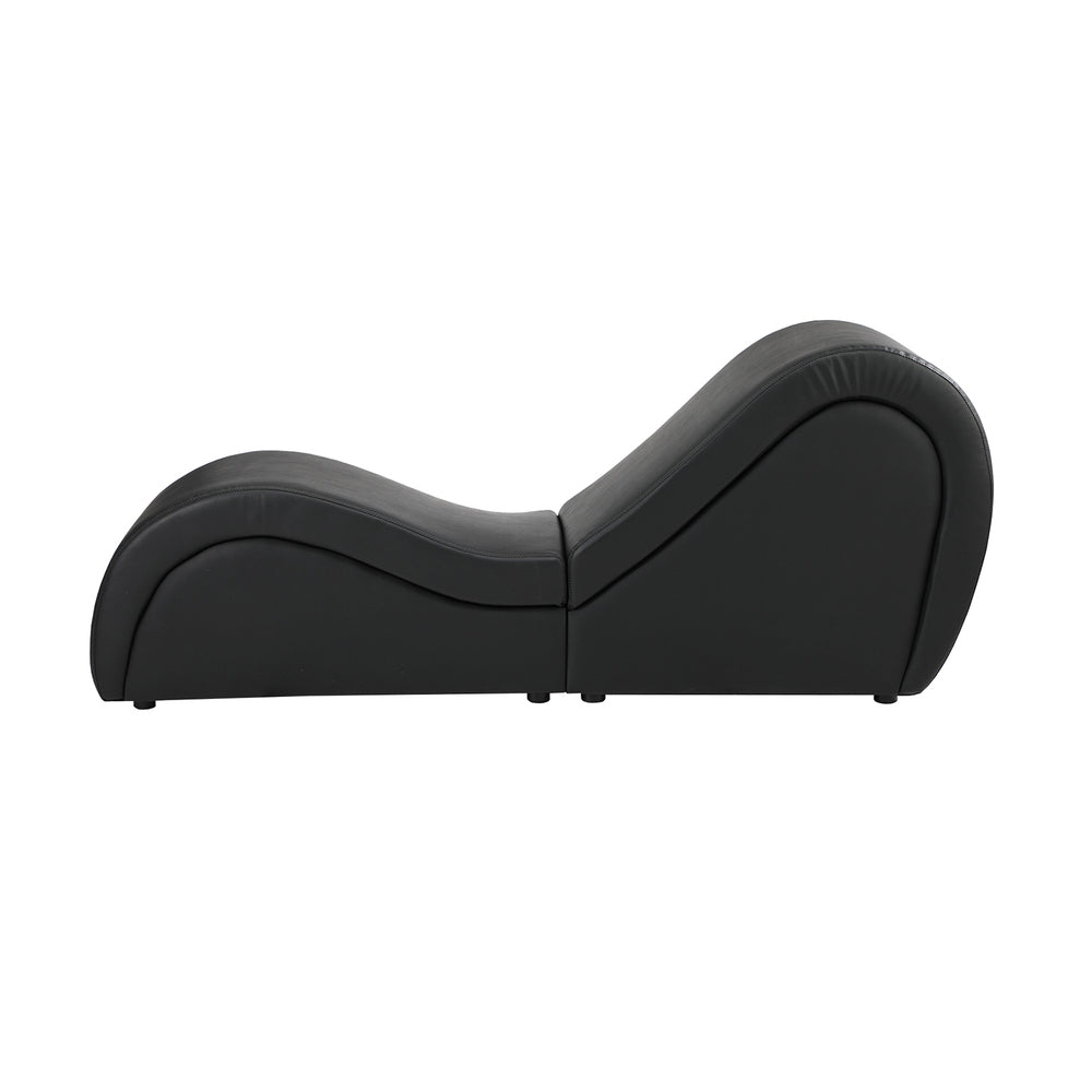 Oikiture Tantra Sofa Love Seat Chaise Lounge Couples Yoga Bed Black-Sofa-PEROZ Accessories