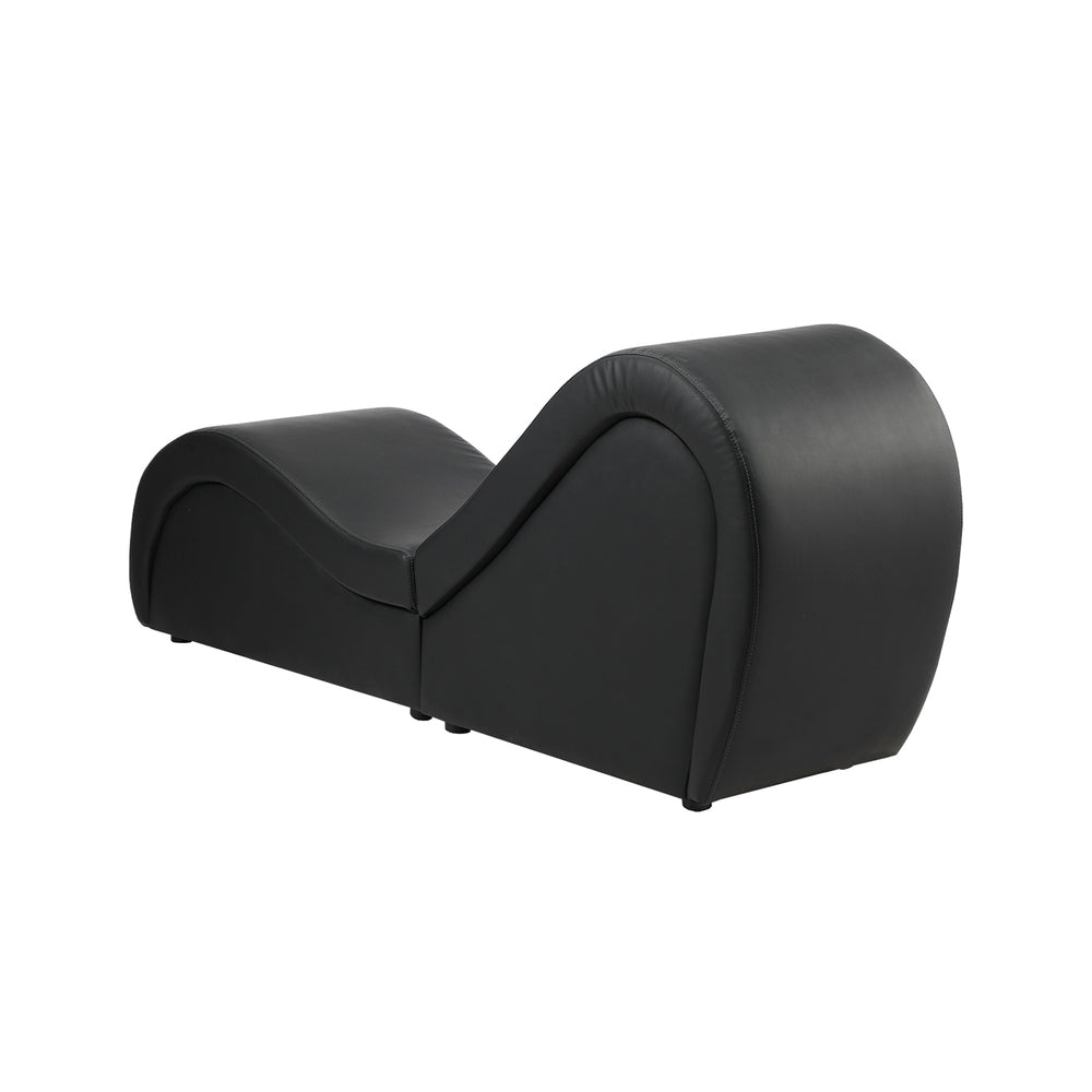 Oikiture Tantra Sofa Love Seat Chaise Lounge Couples Yoga Bed Black-Sofa-PEROZ Accessories