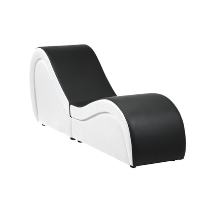 Oikiture Tantra Sofa Love Seat Chaise Lounge Couples Yoga Bed BK &amp; WH-Sofa-PEROZ Accessories