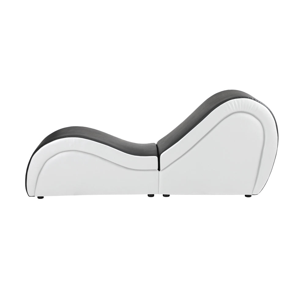 Oikiture Tantra Sofa Love Seat Chaise Lounge Couples Yoga Bed BK &amp; WH-Sofa-PEROZ Accessories