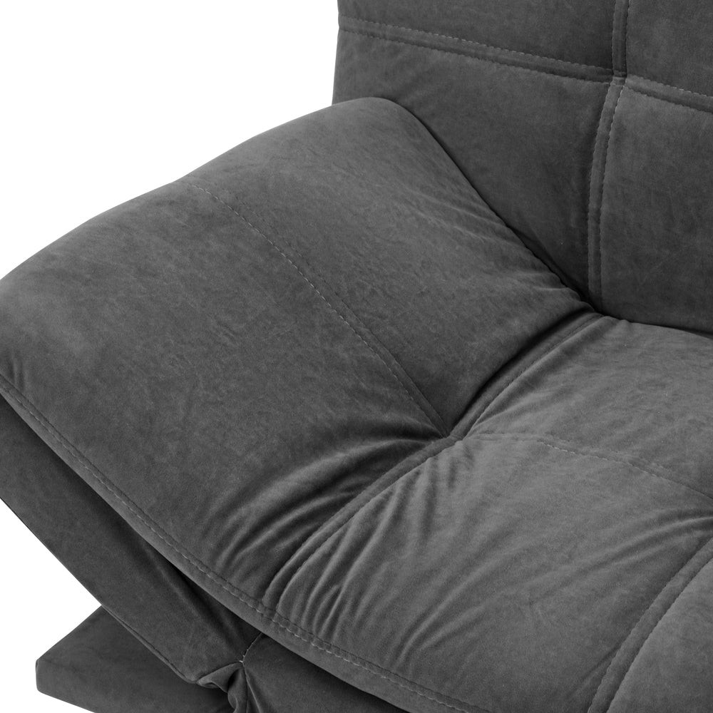 Oikiture Sofa Bed Futon Lounge Couch Convertible Polyester 3-Seater Grey-Sofa Bed-PEROZ Accessories