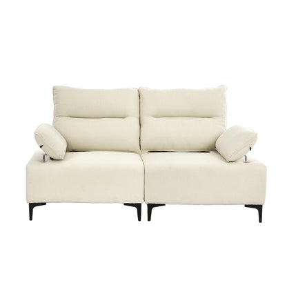 Oikiture 2 Seater Love Seat Couch Sofa Lounge Side Pocket Armrest-Sofa-PEROZ Accessories