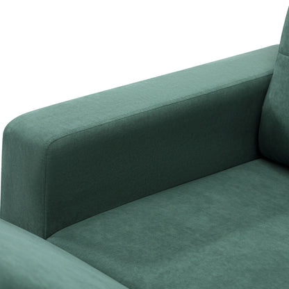 Oikiture 3 Seater Sofa Lounge Set Modular Couch Drawers &amp; Ottoman Velvet Green-Sofa-PEROZ Accessories