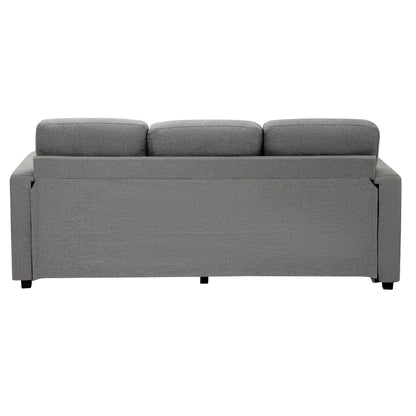 Oikiture Sofa 3 Seater Chaise Modular Couch Drawers Ottoman Fabric-Sofa-PEROZ Accessories