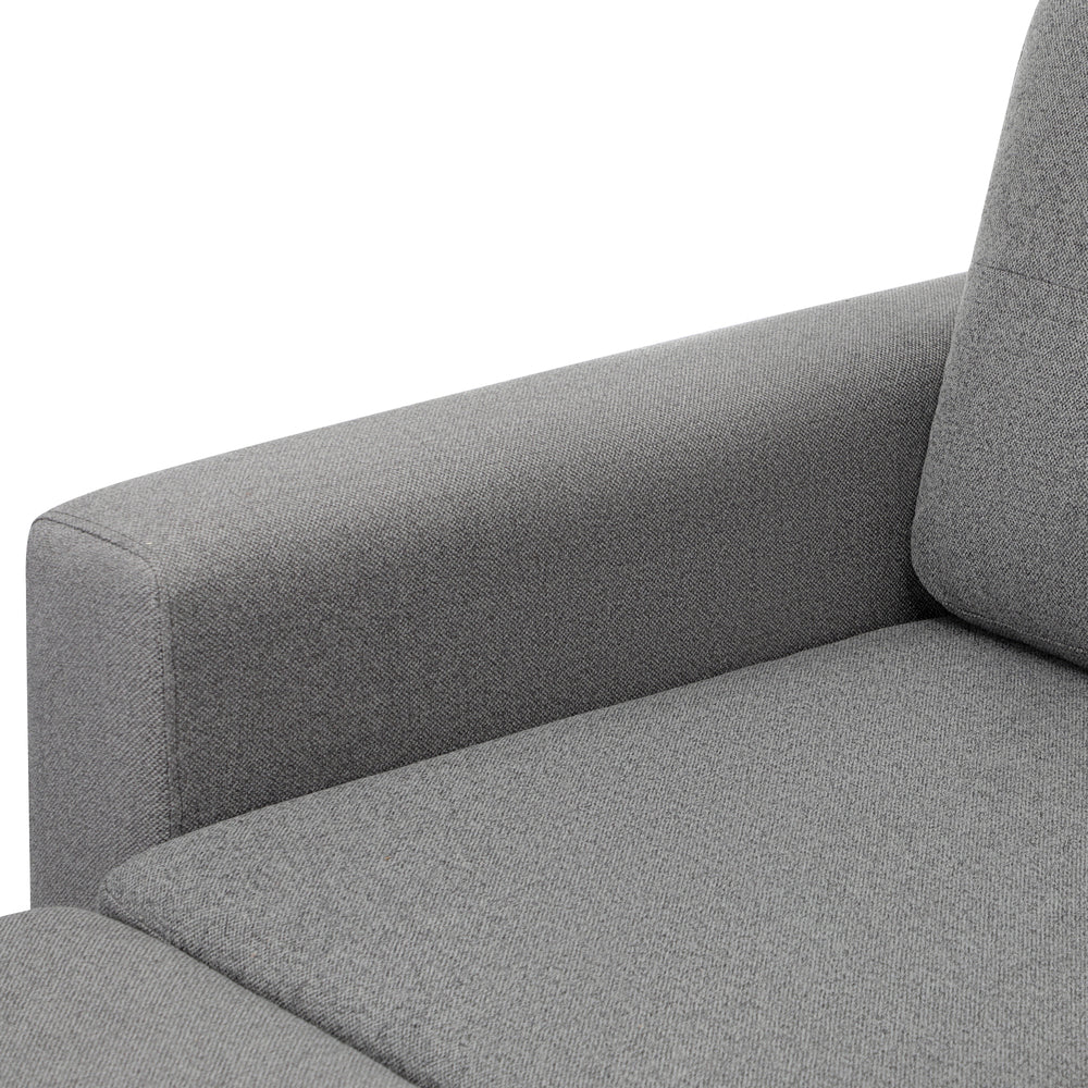 Oikiture Sofa 3 Seater Chaise Modular Couch Drawers Ottoman Fabric-Sofa-PEROZ Accessories