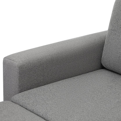 Oikiture Sofa 3 Seater Chaise Modular Couch Drawers Ottoman Fabric-Sofa-PEROZ Accessories