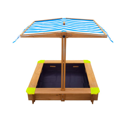 Mazam Sandpit Kids Toy Sandbox with Canopy 95 x 95 x 95cm-Sandpits-PEROZ Accessories