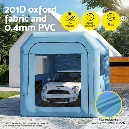 Giantz Inflatable Paint Booth 2.5X2.5X3M Inflatable Spray Booth with 550W Powerful Blower and Air Filter System, Round Roof with Light Hook, for Painting Bicycle, Motorcycle, Furniture Refinishing DIY-Auto Accessories > Auto Accessories Others > Automotive Repair &amp; Speciality Tools-PEROZ Accessories