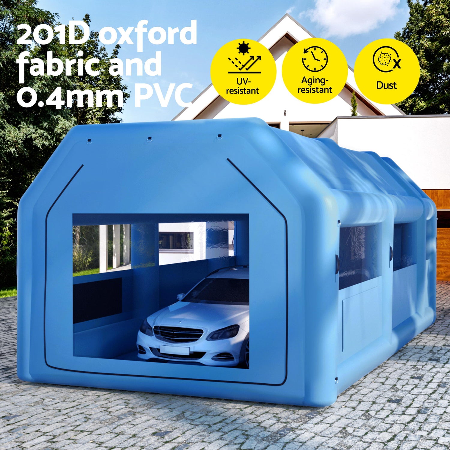 GIANTZ Inflatable Spray Booth Car Paint Tent 8.5x4.8m 2 Blowers Filter Mobile Garage Workstation-Auto Accessories > Auto Accessories Others > Automotive Repair &amp; Speciality Tools-PEROZ Accessories