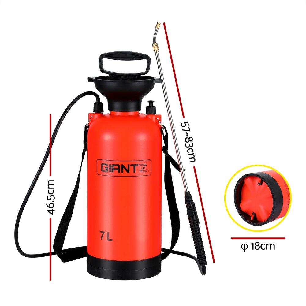 Giantz Weed Sprayer Pressure 7L Shoulder Garden Spray-Home &amp; Garden &gt; Garden Tools &gt; Herbicides-PEROZ Accessories