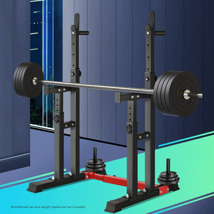 Finex Adjustable Squat Rack Weight Bench Press Barbell Bar Stand Weight Lifting-Squat Rack-PEROZ Accessories