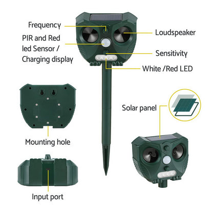 Gardeon Snake Repeller Ultrasonic Battery USB Powered-Electronics &gt; Battery Chargers &amp; Power &gt; Batteries-PEROZ Accessories