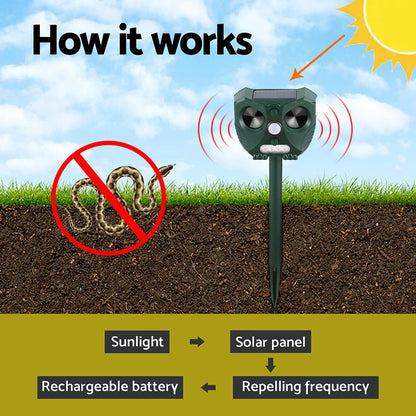 Gardeon Snake Repeller Ultrasonic Battery USB Powered-Electronics &gt; Battery Chargers &amp; Power &gt; Batteries-PEROZ Accessories