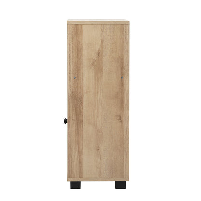 Oikiture Shoes Storage Cabinet Organiser Shelf 2 Doors Brown-Shoe Storage Cabinet-PEROZ Accessories
