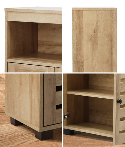 Oikiture Shoes Storage Cabinet Organiser Shelf 2 Doors Brown-Shoe Storage Cabinet-PEROZ Accessories