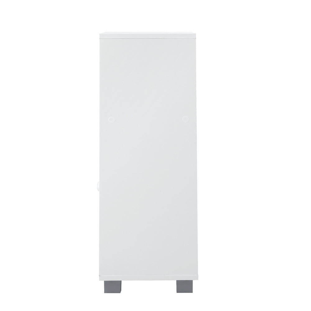 Oikiture Shoes Storage Cabinet Organiser Shelf 2 Doors White-Shoe Storage Cabinet-PEROZ Accessories