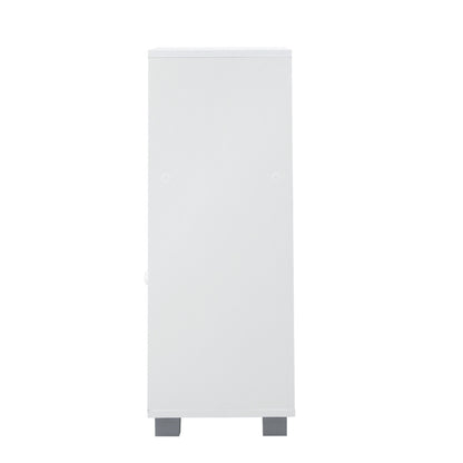 Oikiture Shoes Storage Cabinet 2 Doors White Set of 2-Shoe Storage Cabinet-PEROZ Accessories
