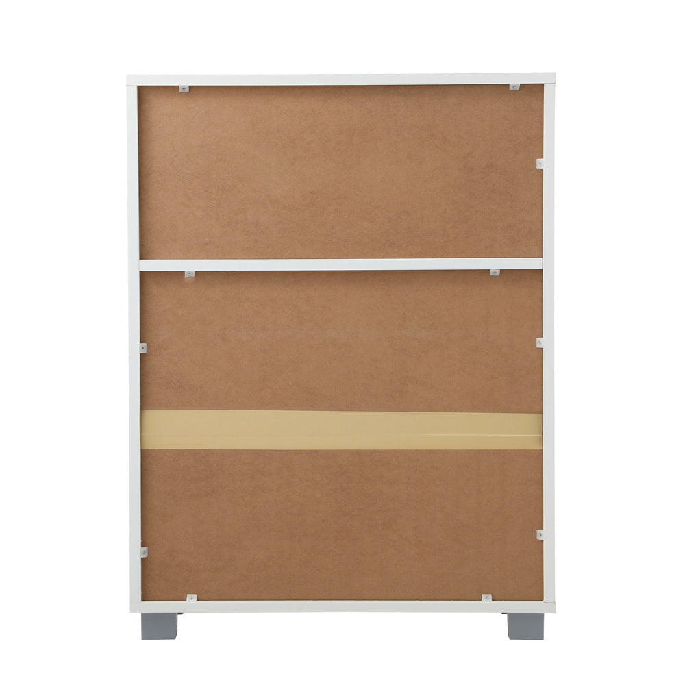 Oikiture Shoes Storage Cabinet 2 Doors White Set of 2-Shoe Storage Cabinet-PEROZ Accessories
