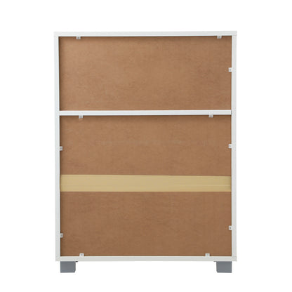 Oikiture Shoes Storage Cabinet 2 Doors White Set of 2-Shoe Storage Cabinet-PEROZ Accessories