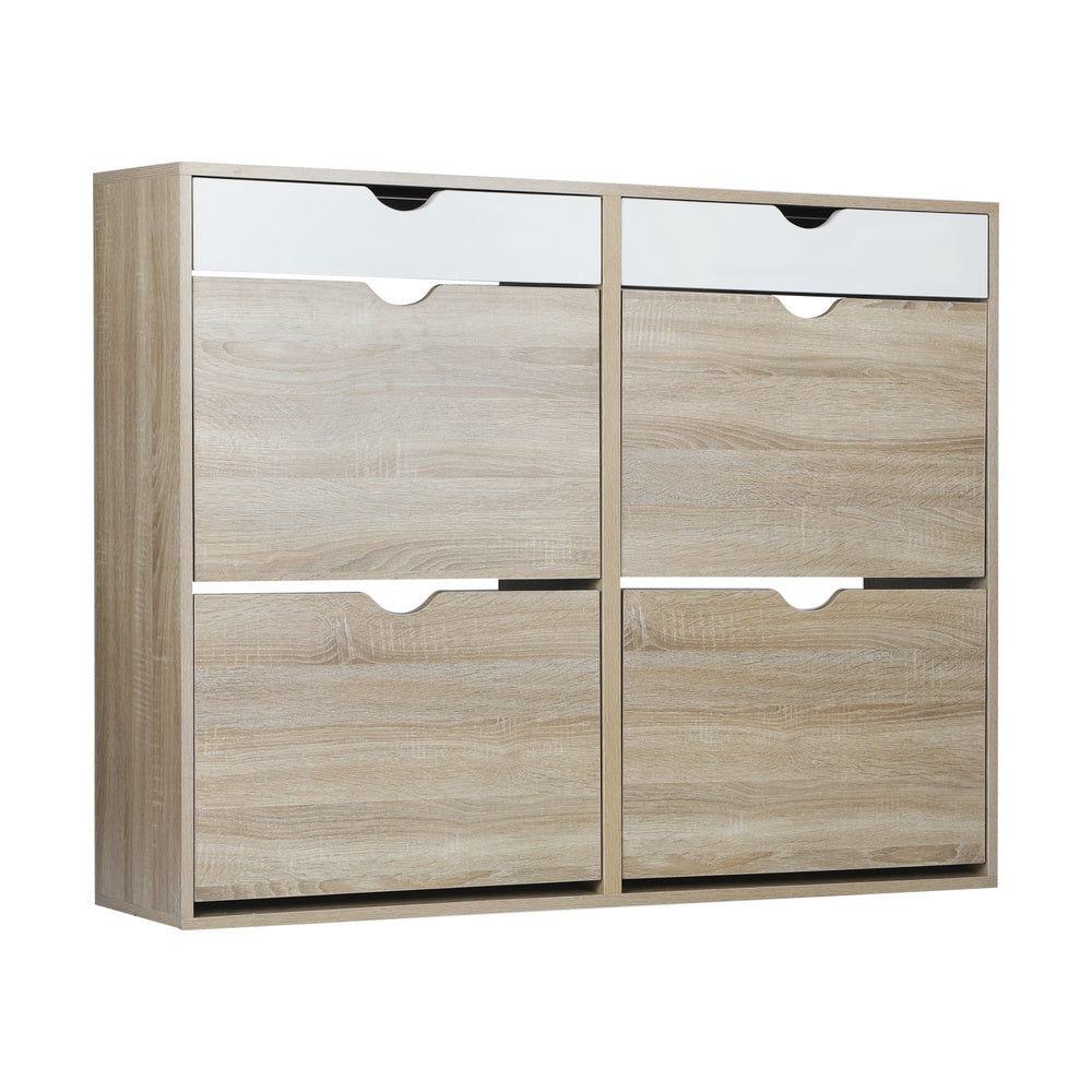 Oikiture Shoe Rack Shoe Storage Cabinet Cupboard Organiser Shelf Wooden 36 Pairs-Shoe Storage Cabinets-PEROZ Accessories