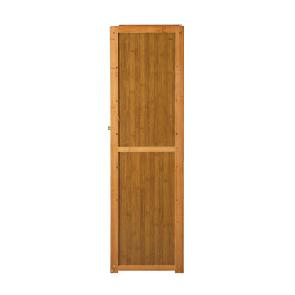 Oikiture Shoe Storage Cabinet 3 Doors 7 Shelves Brown-Shoe Storage Cabinet-PEROZ Accessories