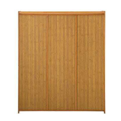 Oikiture Shoe Storage Cabinet 3 Doors 7 Shelves Brown-Shoe Storage Cabinet-PEROZ Accessories