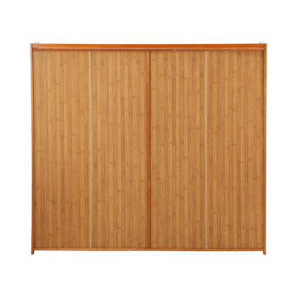 Oikiture Shoe Storage Cabinet 4 Doors 7 Shelves Brown-Shoe Storage Cabinet-PEROZ Accessories