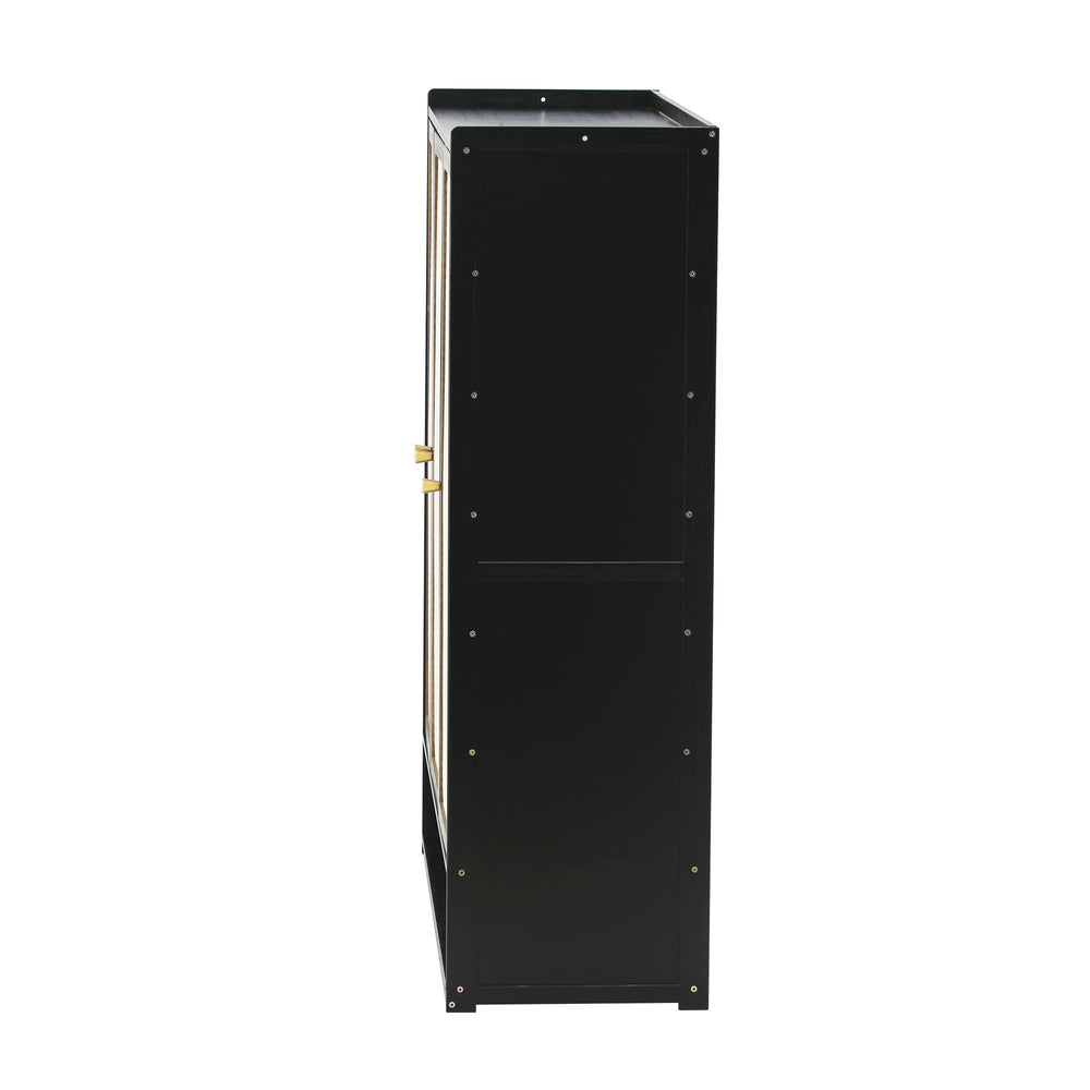 Oikiture Shoe Storage Cabinet 3 Doors Rattan Style-Shoe Storage Cabinetss-PEROZ Accessories