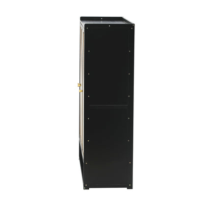 Oikiture Shoe Storage Cabinet 3 Doors Rattan Style-Shoe Storage Cabinetss-PEROZ Accessories